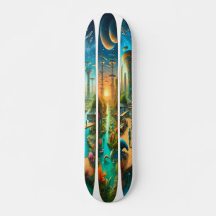 Peaceful Alien Civilisation Skateboard