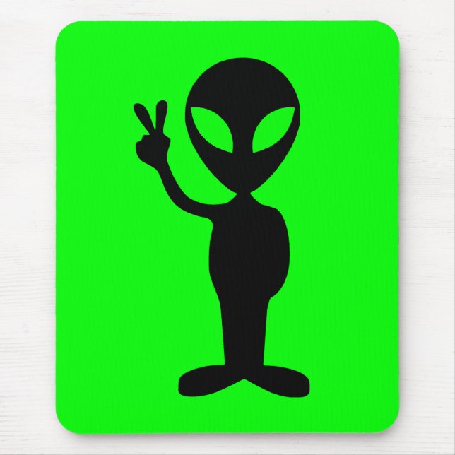 Peaceful Alien Mouse Pad (Front)