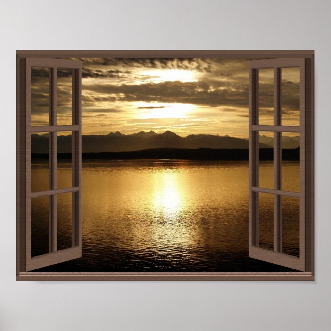 Peaceful and Serene Calm Waters Poster (Front)
