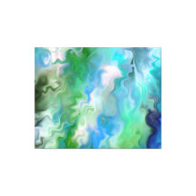 Peaceful Aquamarine  Abstract 1.7