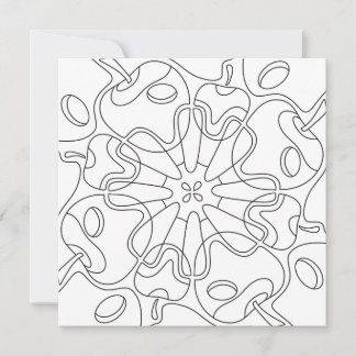 Peaceful Autumn: Abstract Apples Colouring Card