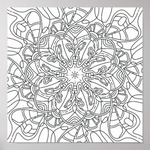 Peaceful Autumn: Fall Foliage Colouring Poster