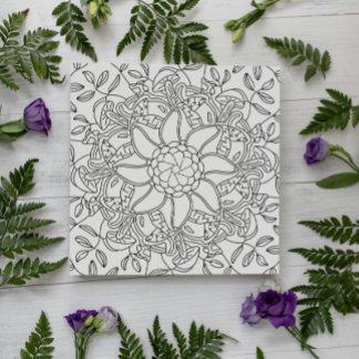 Peaceful Autumn: Forest Colouring Card