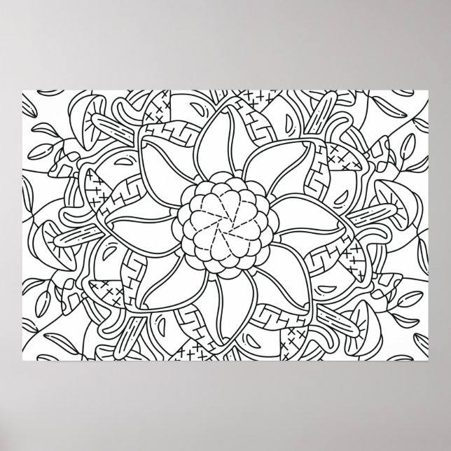 Peaceful Autumn: Forest Colouring Poster (Front)
