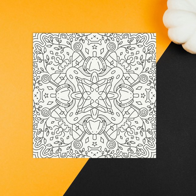 Peaceful Autumn: Halloween Magic Colouring Card (Creator Uploaded)