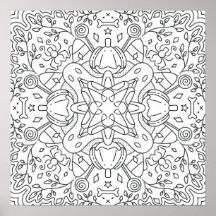 Peaceful Autumn: Halloween Magic Colouring Poster