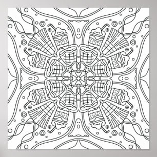 Peaceful Autumn: Halloween Spooky Night Colouring Poster