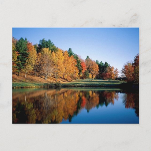 Peaceful Autumn In Vermont Postcard (Front)