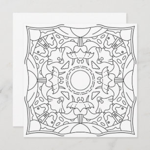 Peaceful Autumn: Spooky Night Colouring Card