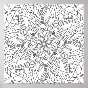 Peaceful Autumn: Woodland Colouring Poster