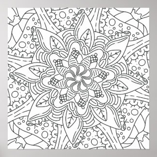 Peaceful Autumn: Woodland Colouring Poster
