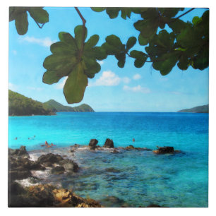 Peaceful Beach St Thomas Ceramic Tile