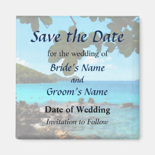 Peaceful Beach St. Thomas II Save the Date Magnet