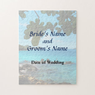 Peaceful Beach St. Thomas Wedding Products Jigsaw Puzzle