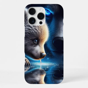 Peaceful Bear Reflection and Dominant Bear Presenc iPhone 16 Pro Max Case