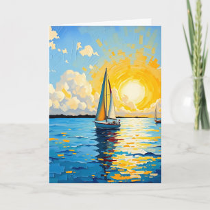 Peaceful Birthday Wishes Sailboat Card