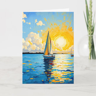 Peaceful Birthday Wishes | Sailboat Card