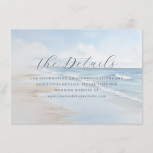 Peaceful Blue Beach Waves Enclosure Card