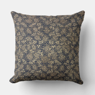 Peaceful Blue & Cream Batik Throw Pillow