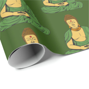 Peaceful Buddha Buddhist Monk Wrapping Paper