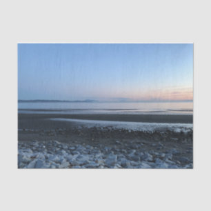 Peaceful Calm Ocean Blue Water Shore Early Morning Tissue Paper