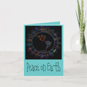 Peaceful Children around World Note Card: Holiday Card