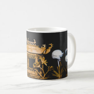 Peaceful Chinese Pagoda and Cranes Landscape Scene Coffee Mug
