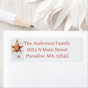 Peaceful Christmas Bird Address Return Address Label