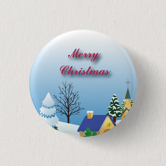 Peaceful Christmas Church Amazing Calm Fab 3 Cm Round Badge (Front)