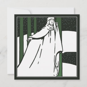 Peaceful Christmas Pre Raphaelite Christmas Card