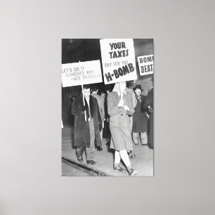 Peaceful Cold War Protest 1950 Canvas Print