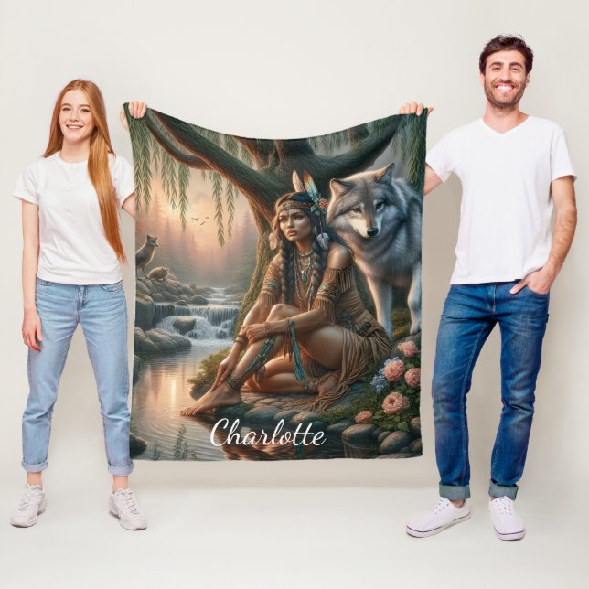 Peaceful connection with nature fleece blanket (In Situ)