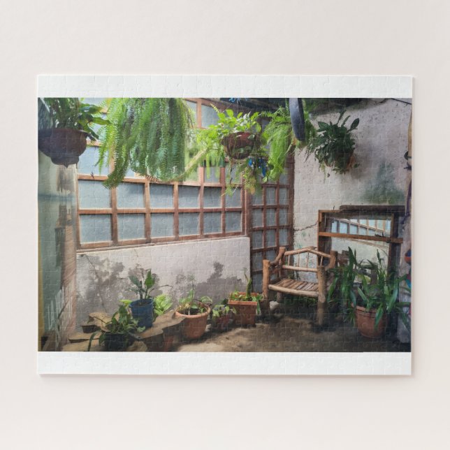 Peaceful Courtyard Garden in Guatemala – Relaxing  Jigsaw Puzzle (Horizontal)