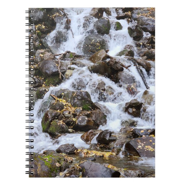 Peaceful Creek Waterfall Nature Scene Notebook (Front)
