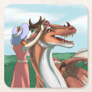 Peaceful Days Square Paper Coaster