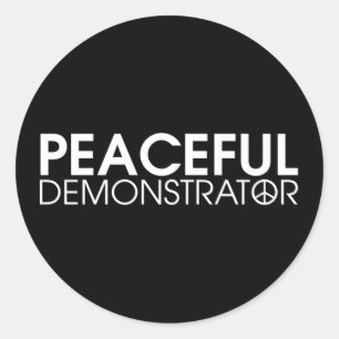 Peaceful Demonstrator Classic Round Sticker
