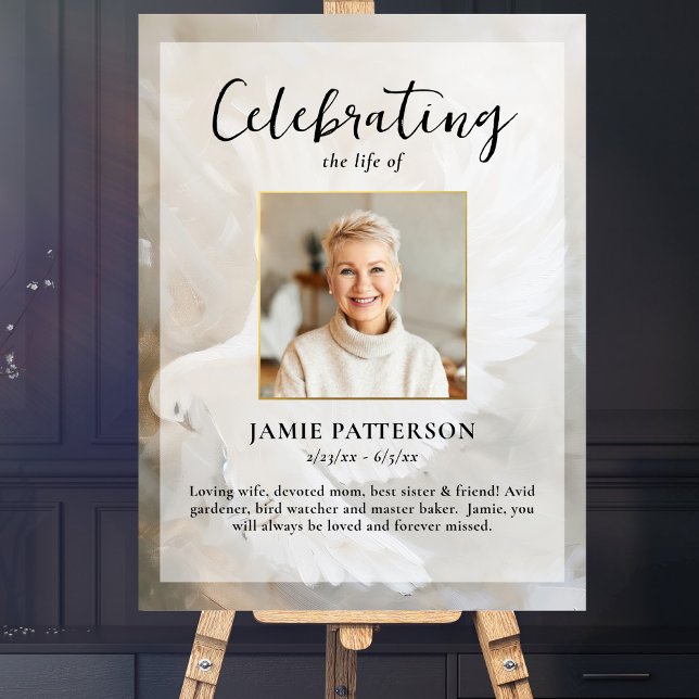 Peaceful Dove Celebration of Life Photo, Funeral Poster (Creator Uploaded)