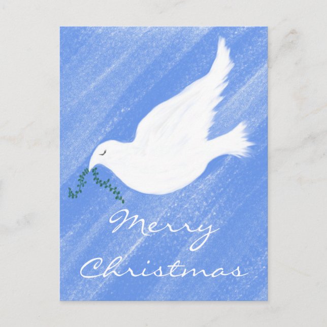 Peaceful Dove Holiday Postcard (Front)