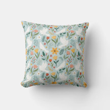 Peaceful Dove & Wildflower Botanical Seamless Patt