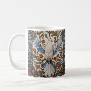 Peaceful Dove William Morris Inspired Floral Coffee Mug