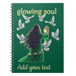 Peaceful Doves And Glowing Soul Notebook