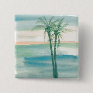 Peaceful Dusk Tropical 15 Cm Square Badge