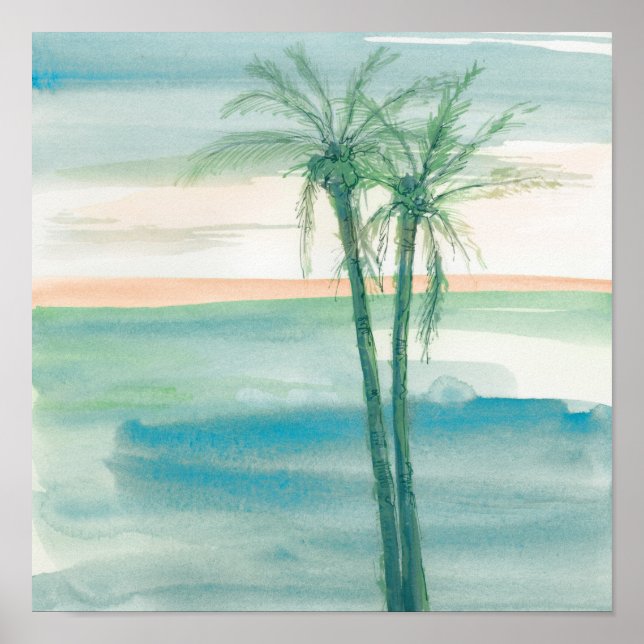 Peaceful Dusk Tropical Poster (Front)