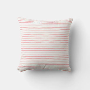 Peaceful Dusty Pink Organic Stripes Cushion