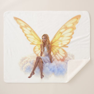 Peaceful elegant fairy glow sky airy and light sherpa blanket
