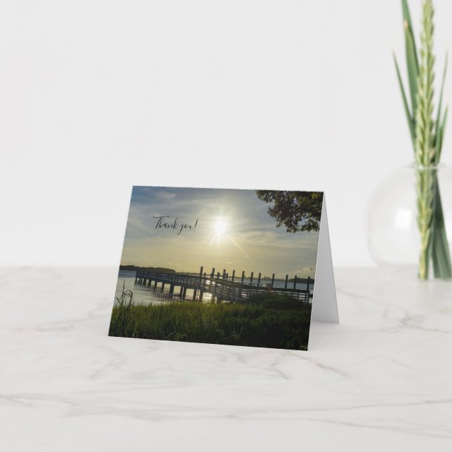 Peaceful Evening At Cooper River Thank You Card (Front)