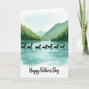 Peaceful Fathers Day Lake Card