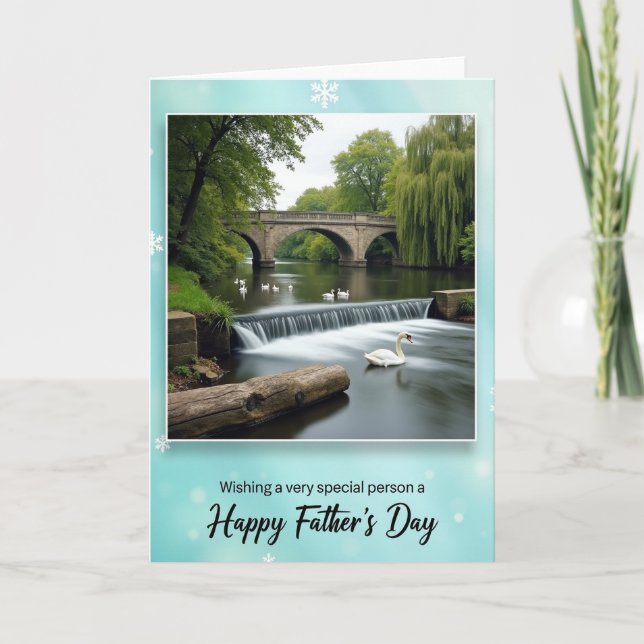 Peaceful Fathers Day Scene Card (Front)