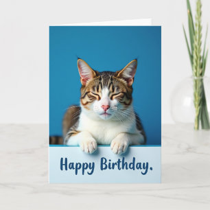Peaceful Feline Birthday Card