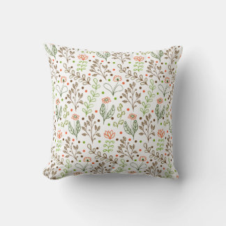Peaceful floral and branches design for wedding cushion